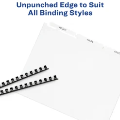 Dividers|Avery Index Maker Unpunched Paper Dividers with Print & Apply Label Sheets, 3 Tabs, White (11442)