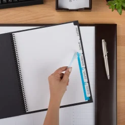 Dividers|Avery Index Maker Unpunched Paper Dividers with Print & Apply Label Sheets, 5 Tabs, White, 25 Sets/Pack (11443)