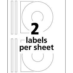 Labels|Avery Inkjet Media Labels, White Matte, 20 Disc and 40 Spine Labels/Pack (8962)