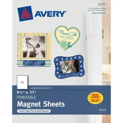 Labels|Avery Inkjet Specialty Labels, 8.5" x 11", White, 5/Pack (3270)