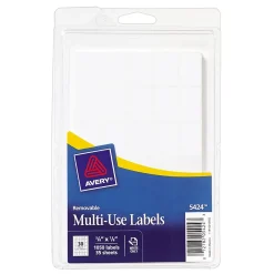 Labels|Avery Labels, 5/8" x 7/8", White, 1,050 Labels/Pack (5424)