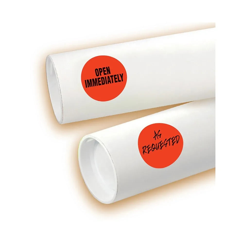 Labels|Avery Laser Color Coding Labels, 1 1/4" Dia., Neon Red, 8/Sheet, 50 Sheets/Pack (5497)