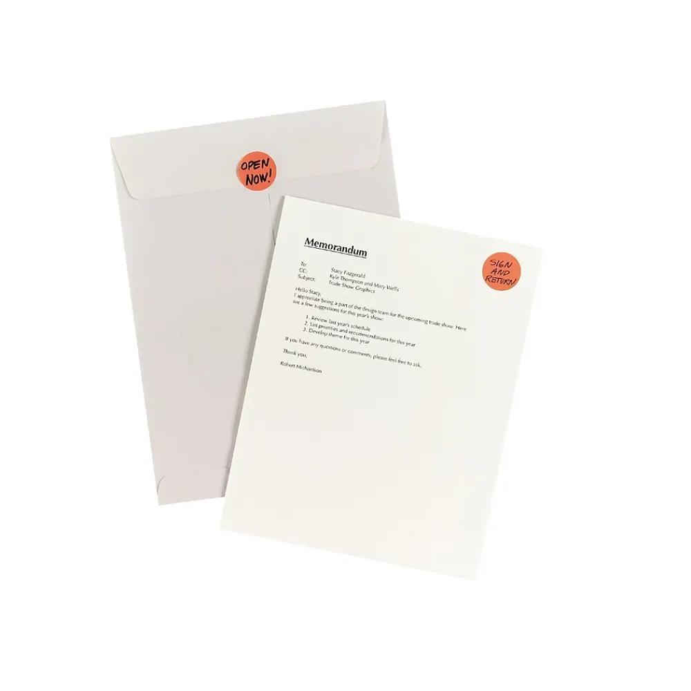 Labels|Avery Laser Color Coding Labels, 1 1/4" Dia., Neon Red, 8/Sheet, 50 Sheets/Pack (5497)