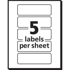Labels|Avery Laser Color Coding Labels on 4" x 6" Sheets, 1" x 3", Assorted Colors, 200 Labels/Pack (5481)