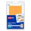 Labels|Avery Laser Color Coding Labels, 1" x 3", Neon Orange, 5/Sheet, 40 Sheets/Pack (5477)