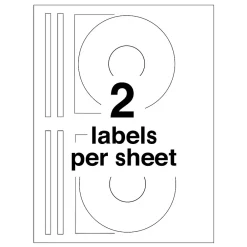 Labels|Avery Laser Media Labels, White Matte, 40 Disc and 80 Spine Labels/Pack (5692)
