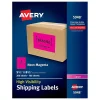 New Avery Laser Shipping Labels, 5 1/2" x 8 1/2", Neon Magenta, 200 Labels/Box (5948)