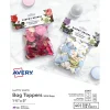 Labels|Avery Laser/Inkjet Adhesive Bag Toppers with Bags, 1 3/4" x 5", White, 40 Labels & Bags/Pack (22801)