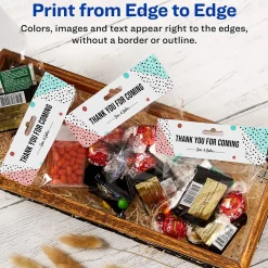 Labels|Avery Laser/Inkjet Adhesive Bag Toppers with Bags, 1 3/4