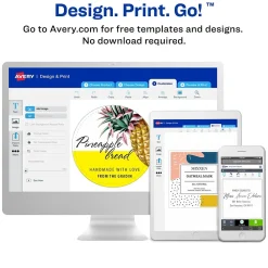 Labels|Avery Laser/Inkjet Adhesive Bag Toppers with Bags, 1 3/4