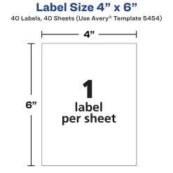 Labels|Avery Laser/Inkjet Multipurpose Labels on 4