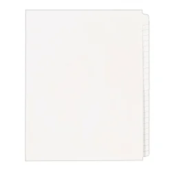 Dividers|Avery Legal Blank Paper Dividers, White Unlaminated Tabs, Letter Size, 25/Pack (11949)