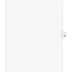 Dividers|Avery Legal Pre-Printed Paper Dividers, Side Tab M, White, Style, Letter Size, 25/Pack (01413)
