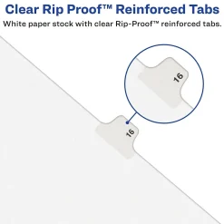 Dividers|Avery Legal Pre-Printed Paper Dividers, Bottom Tab EXHIBIT C, White, Style, Letter Size, 25/Pack (11942)