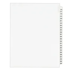 Dividers|Avery Legal Pre-Printed Paper Divider Collated Set, 276-300 Tabs, White, Style, Letter Size (01341)