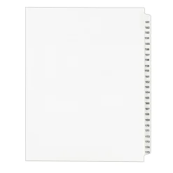 Dividers|Avery Legal Pre-Printed Paper Divider Collated Set, 151-175 Tabs, White, Style, Letter Size (01336)