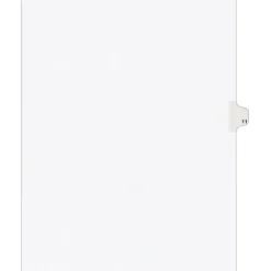 Dividers|Avery Legal Pre-Printed Paper Dividers, Side Tab #11, White, Style, Letter Size, 25/Pack (11921)