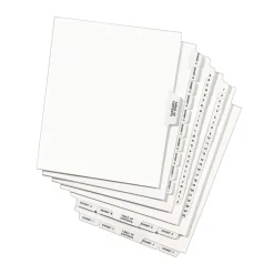 Dividers|Avery Legal Pre-Printed Paper Dividers, Side Tab #23, White, Style, Letter Size, 25/Pack (01023)