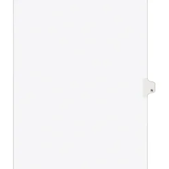 Dividers|Avery Legal Pre-Printed Paper Dividers, Side Tab N, White, Style, Letter Size, 25/Pack (01414)