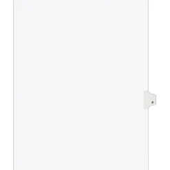 Dividers|Avery Legal Pre-Printed Paper Dividers, Side Tab P, White, Style, Letter Size, 25/Pack (01416)