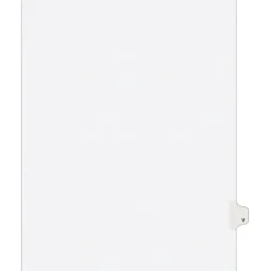 Dividers|Avery Legal Pre-Printed Paper Dividers, Side Tab L, White, Style, Letter Size, 25/Pack (01422)