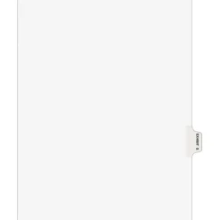 Dividers|Avery Legal Pre-Printed Paper Dividers, Side Tab EXHIBIT G, White, Style, Letter Size, 25/Pack (01377)