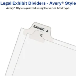Dividers|Avery Legal Pre-Printed Paper Dividers, Side Tab #6, White, Style, Letter Size, 25/Pack (11916)