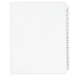 Dividers|Avery Legal Pre-Printed Paper Divider Collated Set, A-Z Tabs, White, Style, Letter Size (01400)