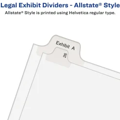 Dividers|Avery Legal Pre-Printed Paper Divider Collated Set, 51-75 Tabs, White, Allstate Style, Letter Size (01703)