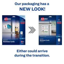 Business Cards*Avery Magnetic Business Cards, 2" x 3 1/2", Matte White, 30/Pack (8374)