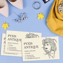 Business Cards*Avery Microperforated Business Cards, 2" x 3 1/2", Matte Ivory, 250 Per Pack (8376)