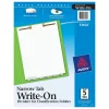 Dividers|Avery Narrow Write & Erase Paper Dividers for Classification Folders, 5 Tabs, Bottom Tabs (13164)