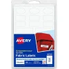 Labels|Avery No-Iron Fabric Labels, Assorted Shapes and Sizes, White, Non-Printable, 45 Labels/Pack (40700)