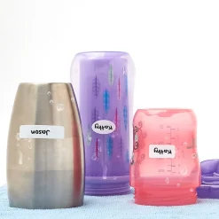 Labels|Avery No-Iron Fabric Labels, Assorted Shapes and Sizes, White, Non-Printable, 45 Labels/Pack (40700)