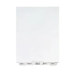 Dividers|Avery Premium Collated Legal Paper Dividers, A-Z & Table of Content Tabs, White, Style, Letter Size, Bottom Tab (11376)