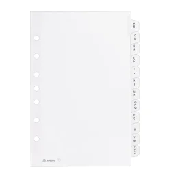 Dividers|Avery Pre-Printed Mini Paper Dividers, A-Z Tabs, White (11313)
