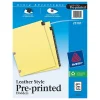 Dividers|Avery Pre-Printed Monthly Dividers, 12-Tab, Black/Gold (25181)