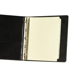 Dividers|Avery Pre-Printed Paper Dividers with Laminated Tabs, 1-31 Tabs, Buff, Gold Reinforced (11308)