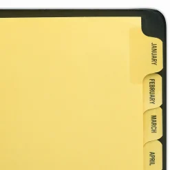 Dividers|Avery Pre-Printed Paper Dividers with Laminated Tabs, Jan-Dec Tabs, Buff, Gold Reinforced (11307)