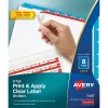 Dividers|Avery Print & Apply Blank Tab Dividers, 8-Tab, Blue, 5/Pack (11411)
