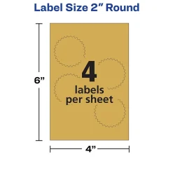 Labels|Avery Printable Inkjet Notary Seal Labels, 2