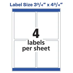 New Avery Print-to-the-Edge Color Laser Shipping Labels, 3-3/4