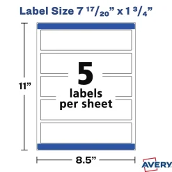 Labels|Avery Print-to-the-Edge Laser/Inkjet Wraparound Labels, 7.85