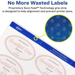 Labels|Avery Print-to-the-Edge Laser/Inkjet Oval Labels, 2