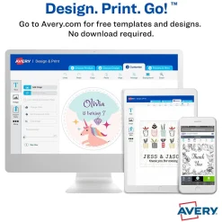 Labels|Avery Print-to-the-Edge Laser/Inkjet Square Labels, 2