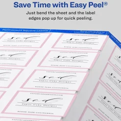 Outlet Avery Print-to-the-Edge Laser/Inkjet Square Labels, 2