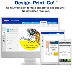 Labels|Avery Print-to-the-Edge Laser Arched Labels, 3-1/2