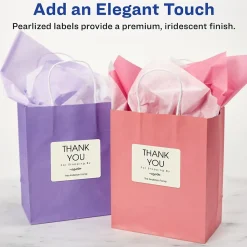 Labels|Avery Print-to-the-Edge Laser/Inkjet Rectangle Labels, 3" x 3 3/4", Pearlized Ivory, 48 Labels/Pack (22823)