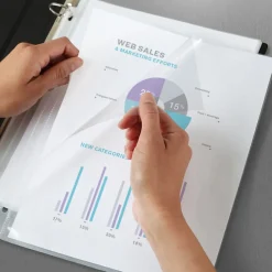 Sheet Protectors|Avery Quick Load Heavyweight Sheet Protectors, 8-1/2" x 11", Diamond Clear, Acid-Free, 50/Box (73802)