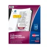 Dividers|Avery Ready Index Customizable Table of Contents A-Z Tab Dividers, White Tabs, 6 Sets (11829)